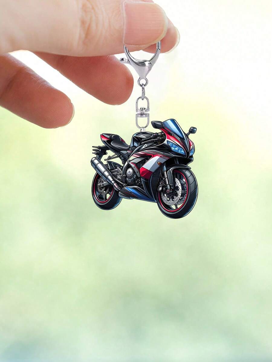 2D ravni crni akrilni privesak za motocikl