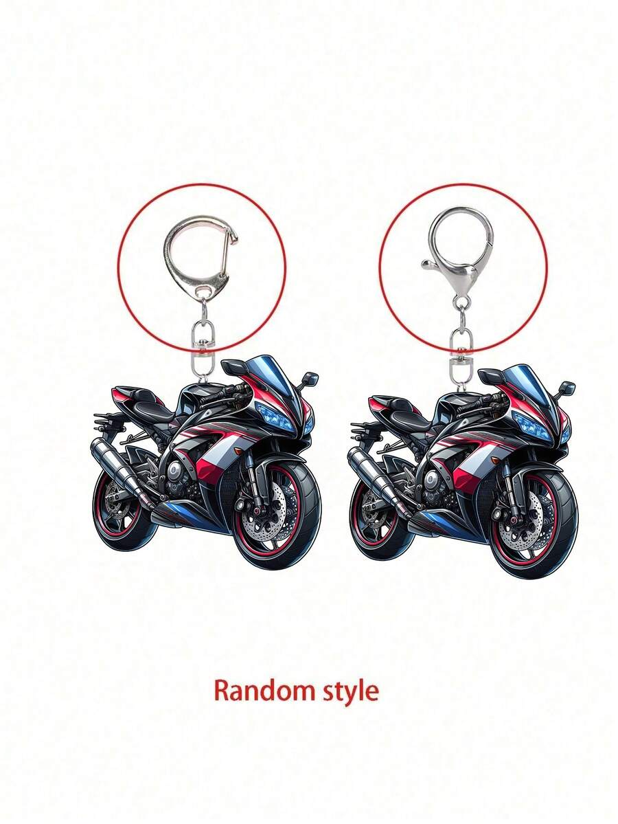 2D ravni crni akrilni privesak za motocikl