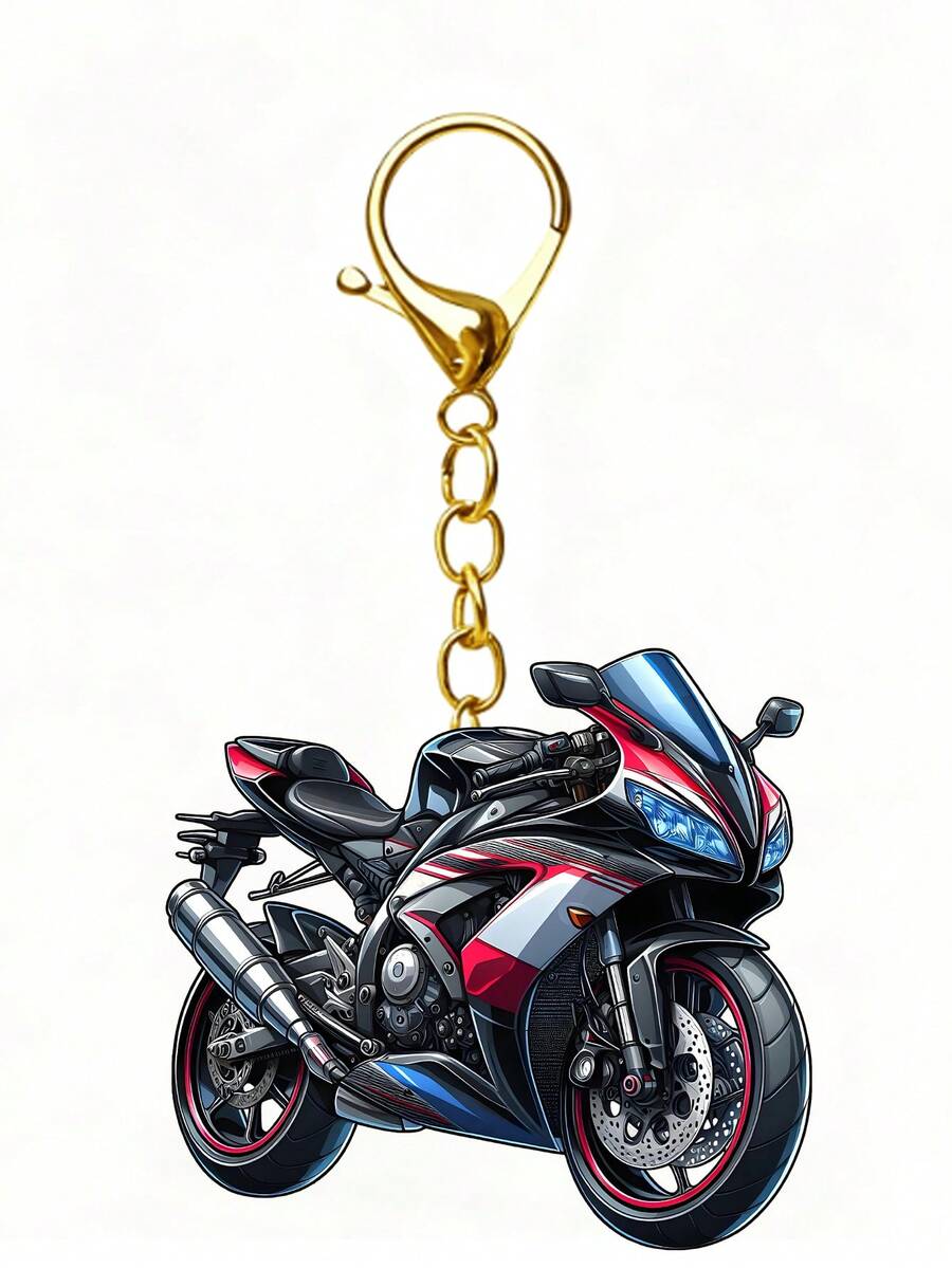 2D ravni crni akrilni privesak za motocikl