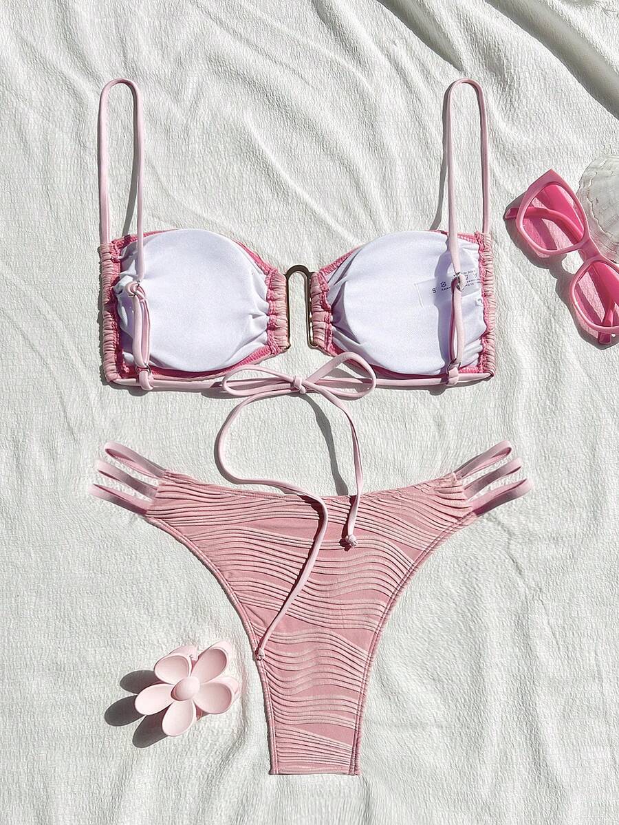 Jednobojni bikini set za žene