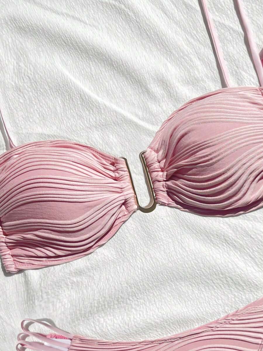 Jednobojni bikini set za žene