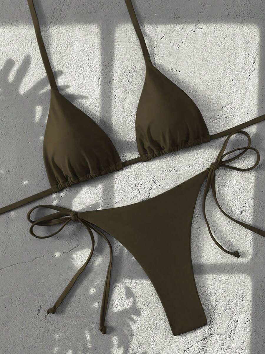 Ženski Bikini Set sa Halter Krojem i Dekoracijom od Kristala