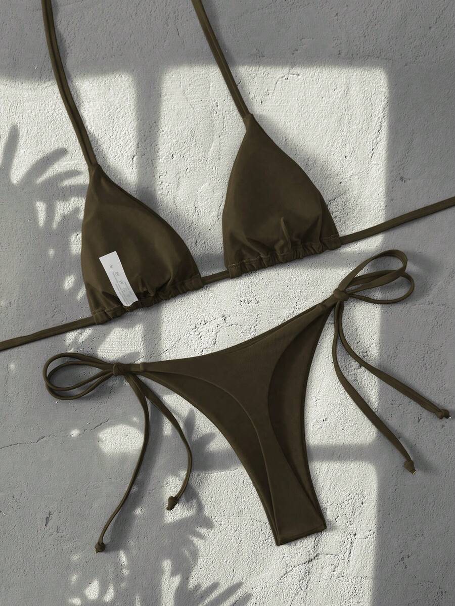 Ženski Bikini Set sa Halter Krojem i Dekoracijom od Kristala