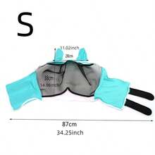 1pc New Breathable Fly Mask, Anti-Mosquito Anti-Fly Horse Face Mask, Horse Riding Accessories, Protects Eyes And Ears