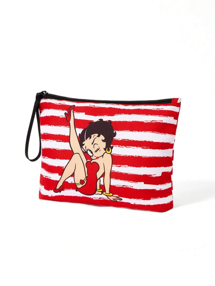 Betty Boop 1 kom set lagane kozmetičke torbe od poliesterskih vlakana sa štampanim crtanim uzorkom