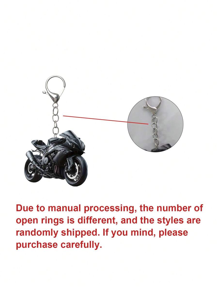2D ravni crni akrilni privesak za motocikl