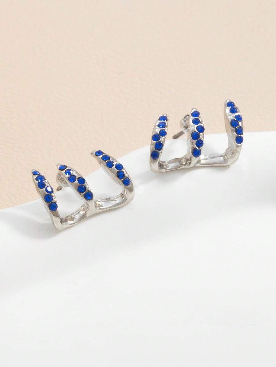 Minđuše sa dijamantskim kamenčićima, minimalističkog dizajna