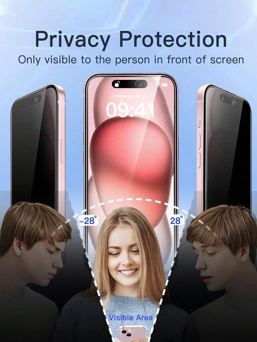 Pakovanje od 3 ultra izdržljiva HD kaljena stakla za zaštitu celog ekrana, kompatibilna sa iPhone 18 Pro/18 Pro Max/17/17Pro/17Air/17Pro Max, 16/16Pro/16Plus/16Pro Max, 15/15Plus/15Pro/15Pro Max, 14/14Plus/14Pro/14Pro Max/13/13Pro/13Pro Max/12/11/11Pro/11