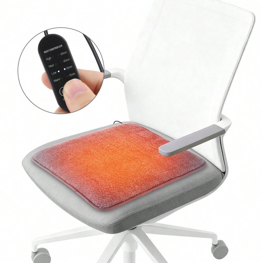 Hailicare Heated Seat Cushion With USB Port, 4-Level Temperature, Fast Heating, 4 Timer Settings, Comfortable & Not Stuffy, Suitable For Home/Outdoor Camping/Office/Car/RV Interior, Holiday Gift