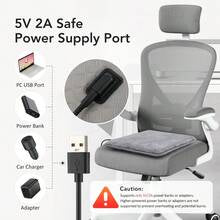 Hailicare Heated Seat Cushion With USB Port, 4-Level Temperature, Fast Heating, 4 Timer Settings, Comfortable & Not Stuffy, Suitable For Home/Outdoor Camping/Office/Car/RV Interior, Holiday Gift