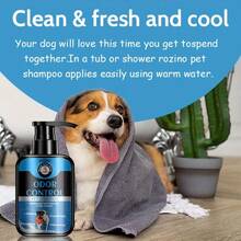 RoZino Pet Deodorant Shampoo 5.07 Oz - Contains Sea Salt, Hyaluronic Acid, Vitamin E, And Amino Acids - Cleanses, Deodorizes, Conditions, And Moisturizes, Leaving Your Dog With Soft, Shiny Fur.