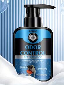 RoZino Pet Deodorant Shampoo 5.07 Oz - Contains Sea Salt, Hyaluronic Acid, Vitamin E, And Amino Acids - Cleanses, Deodorizes, Conditions, And Moisturizes, Leaving Your Dog With Soft, Shiny Fur.