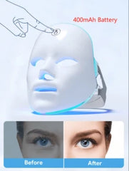 Teckwe LED Face Mask, 7 Colors Light Therapy Mask For Skin Rejuvenation, Brightening & Anti-Aging, At-Home Facial Skin Care Mask