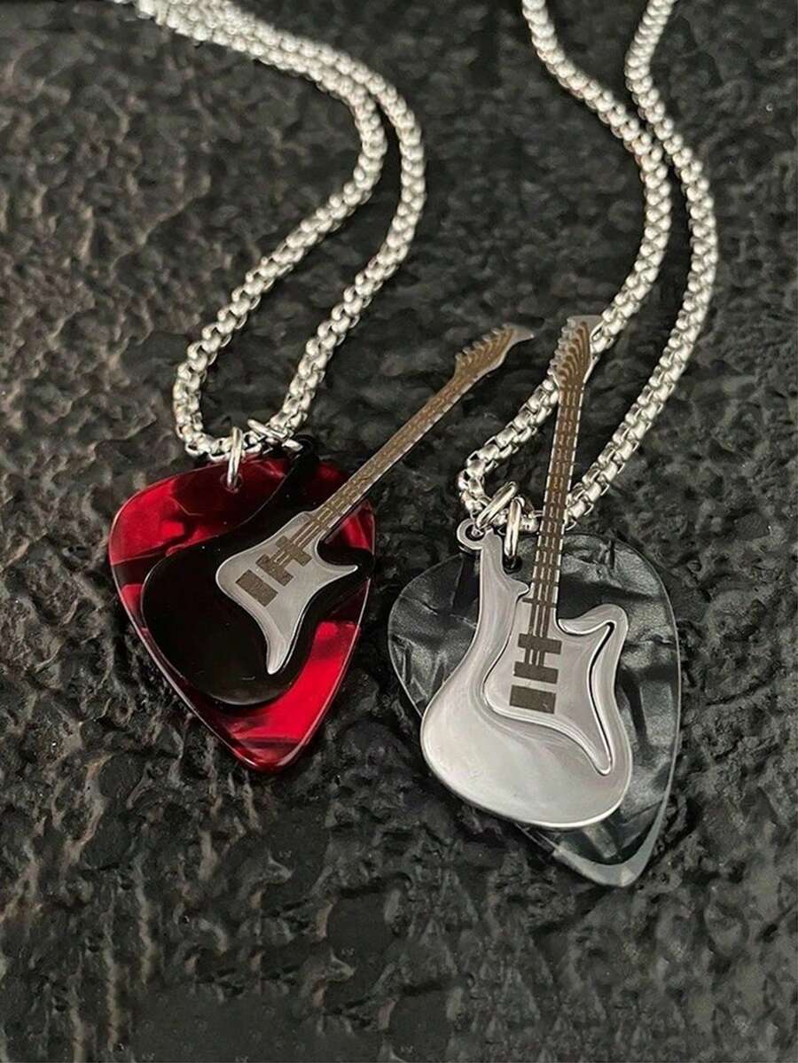 Punk Rock ogrlica sa gitarom, za muškarce