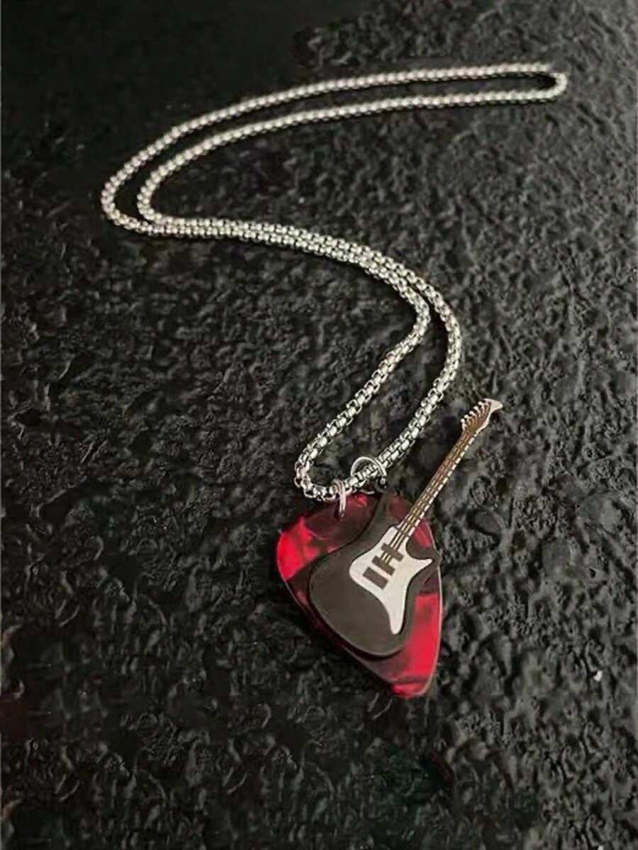 Punk Rock ogrlica sa gitarom, za muškarce