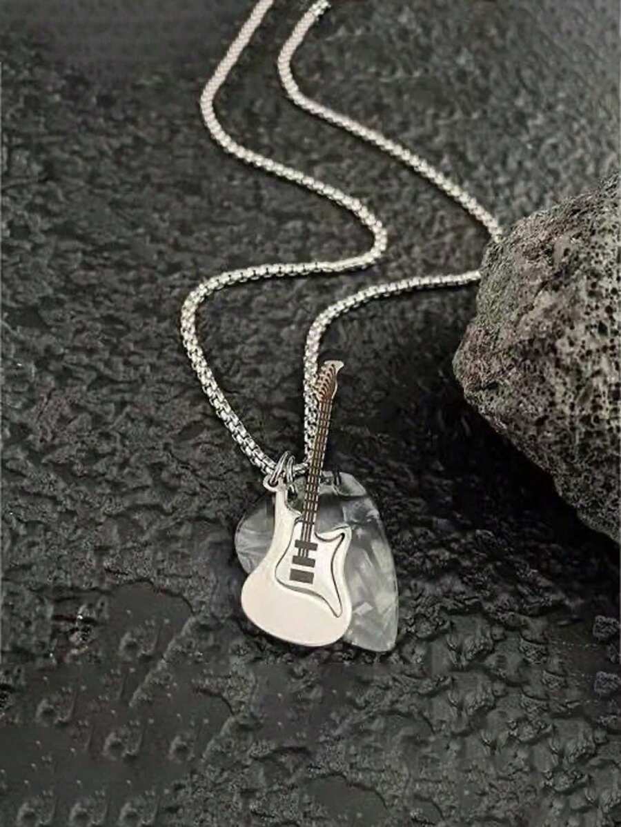 Punk Rock ogrlica sa gitarom, za muškarce