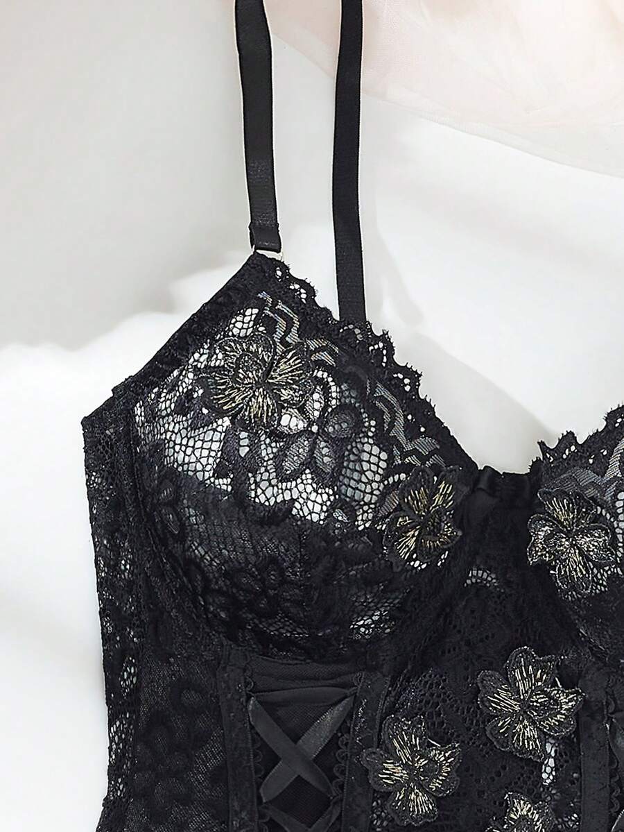 Romantični ženski seksi donji veš set od čipke, 3 komada