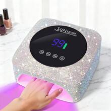 Rechargeable Diamond UV LED Nail Lamp, Portable Wireless UV Nail Lamp With LCD Display, Auto Sensor, 3 Timer Settings And Smart Sensing Nail Dryer, Detachable Bottom
