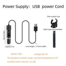 1pc Mini Aquarium Automatic Thermostat Rod + 1pc Digital Temperature Combo