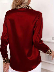 Ženska elegantna košulja sa leopard printom