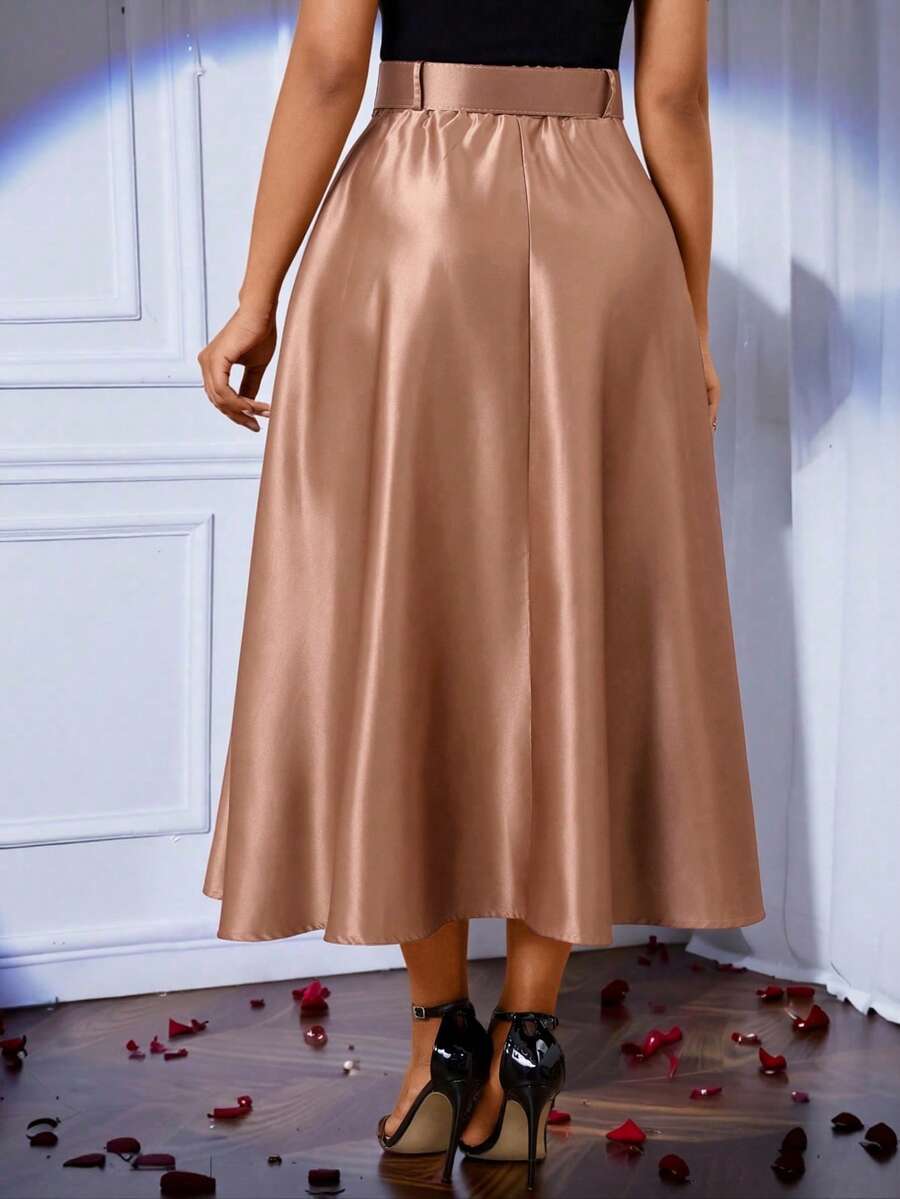 Lady elegantna plisirana suknja jednobojna