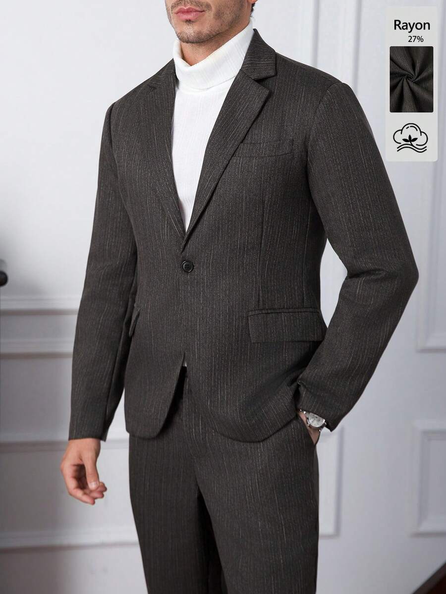 Muški poslovni formalni set sako sa reverom i pantalonama