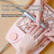 USB Powered Acrylic Nail Dust Collector, Nail Dust Fan, Nail Cleaning Tool - Nail Dust Vacuum, Strong Dedusting, Low Noise, Suitable For Home And Nail Salon, Essential For Nail Professionals, Great Gift