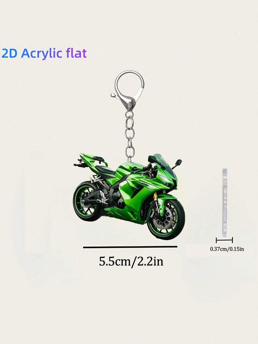 2D ravni crni akrilni privesak za motocikl