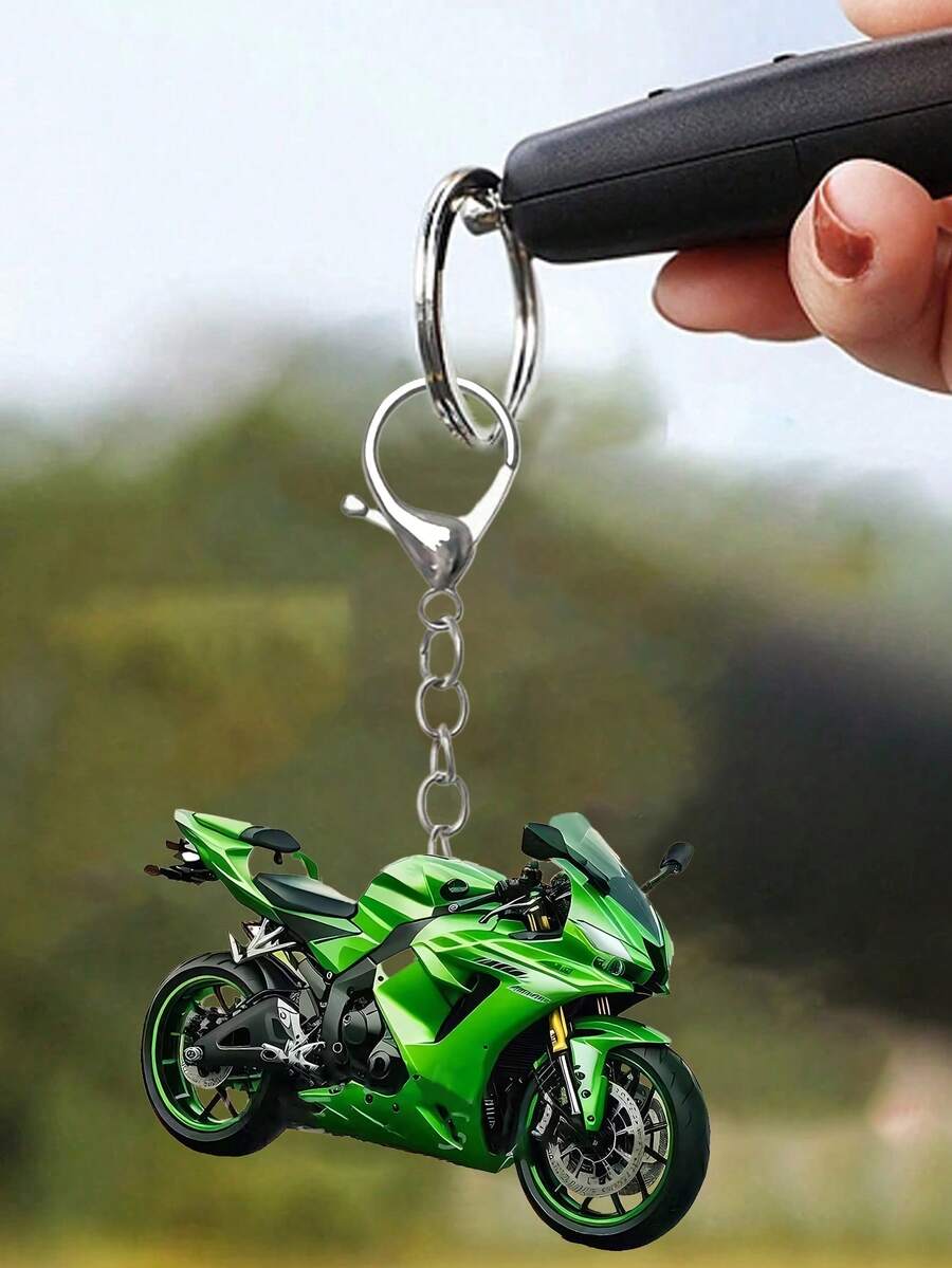 2D ravni crni akrilni privesak za motocikl