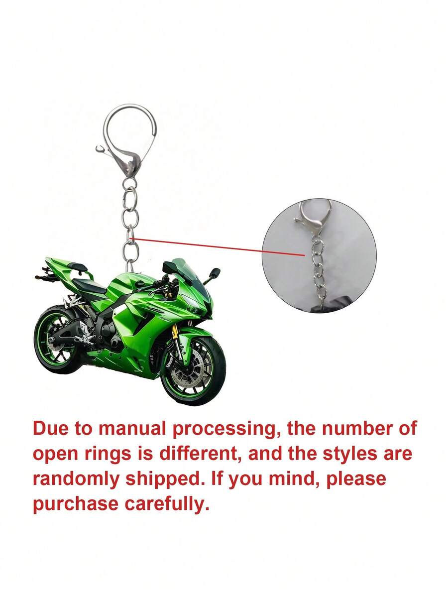 2D ravni crni akrilni privesak za motocikl