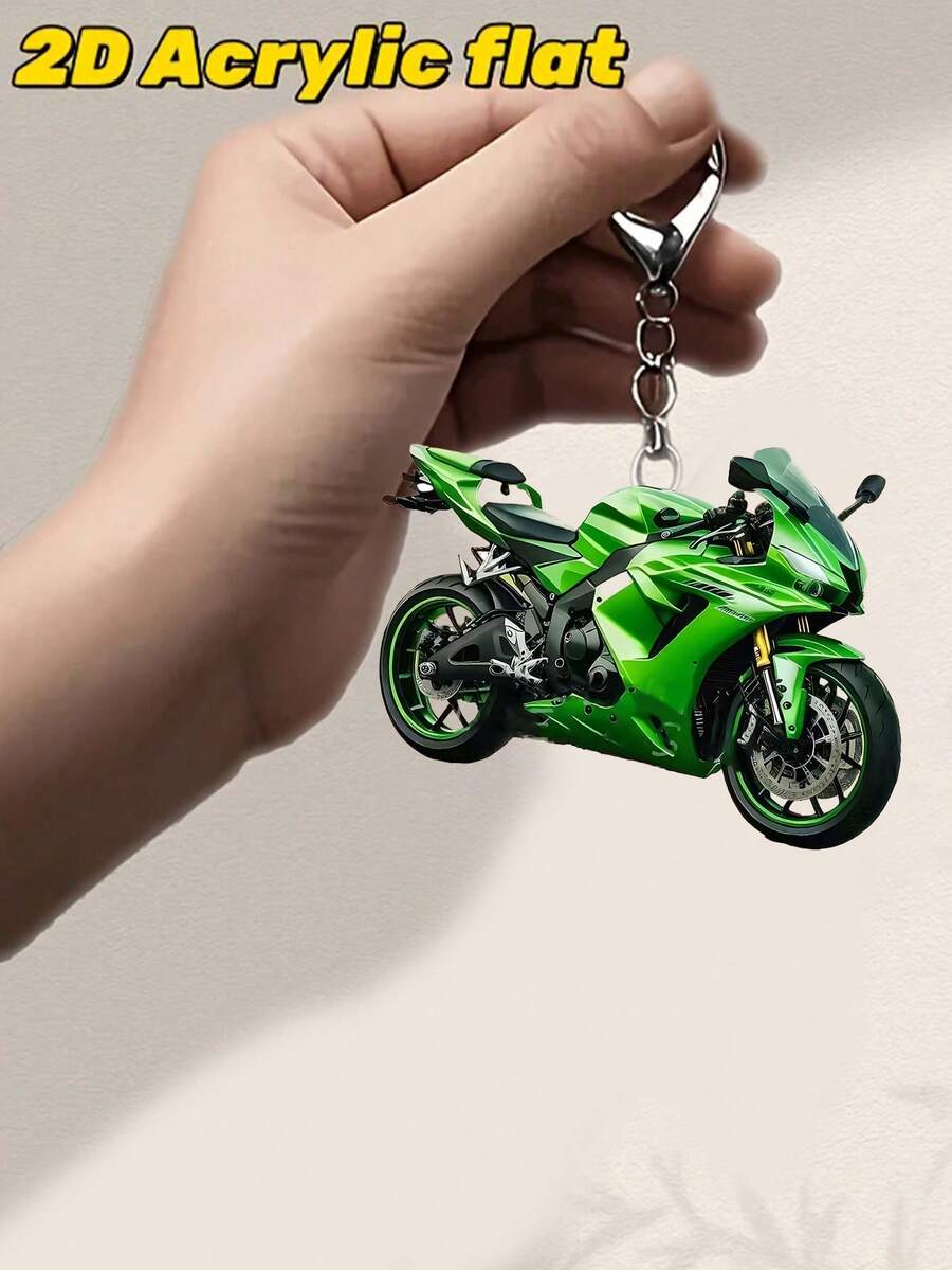 2D ravni crni akrilni privesak za motocikl