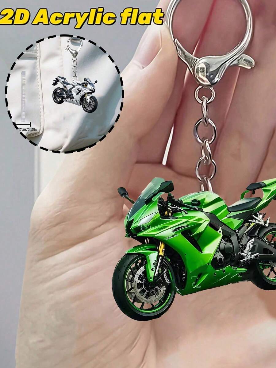 2D ravni crni akrilni privesak za motocikl