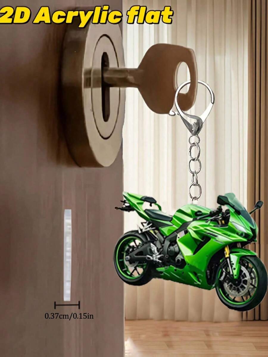 2D ravni crni akrilni privesak za motocikl