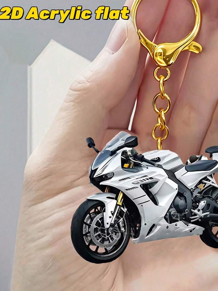 2D ravni crni akrilni privesak za motocikl