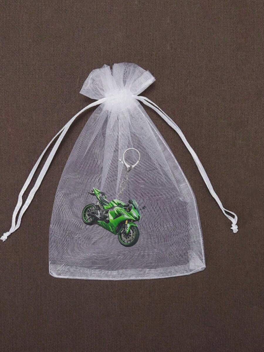 2D ravni crni akrilni privesak za motocikl