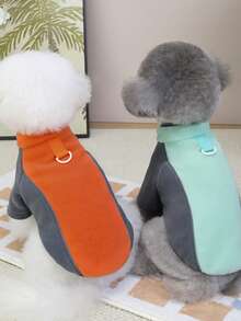 PETSIN Autumn/Winter Plush Velvet Pet Vest & Hoodie – Soft Warm Sweater With Traction Buckle For Dogs, Cats & Small Animals, Indoor/Outdoor Wear