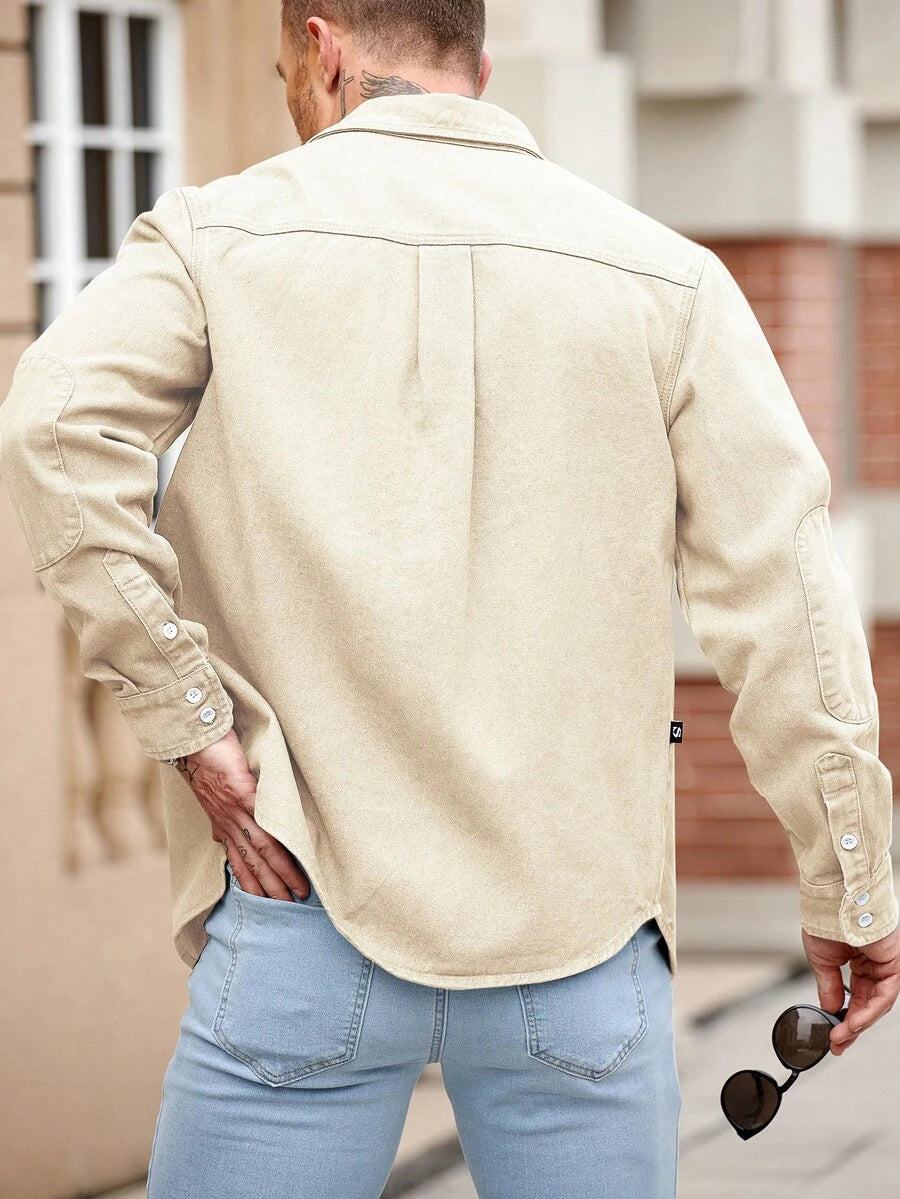 Muška ležerna streetwear teksas košulja dugih rukava