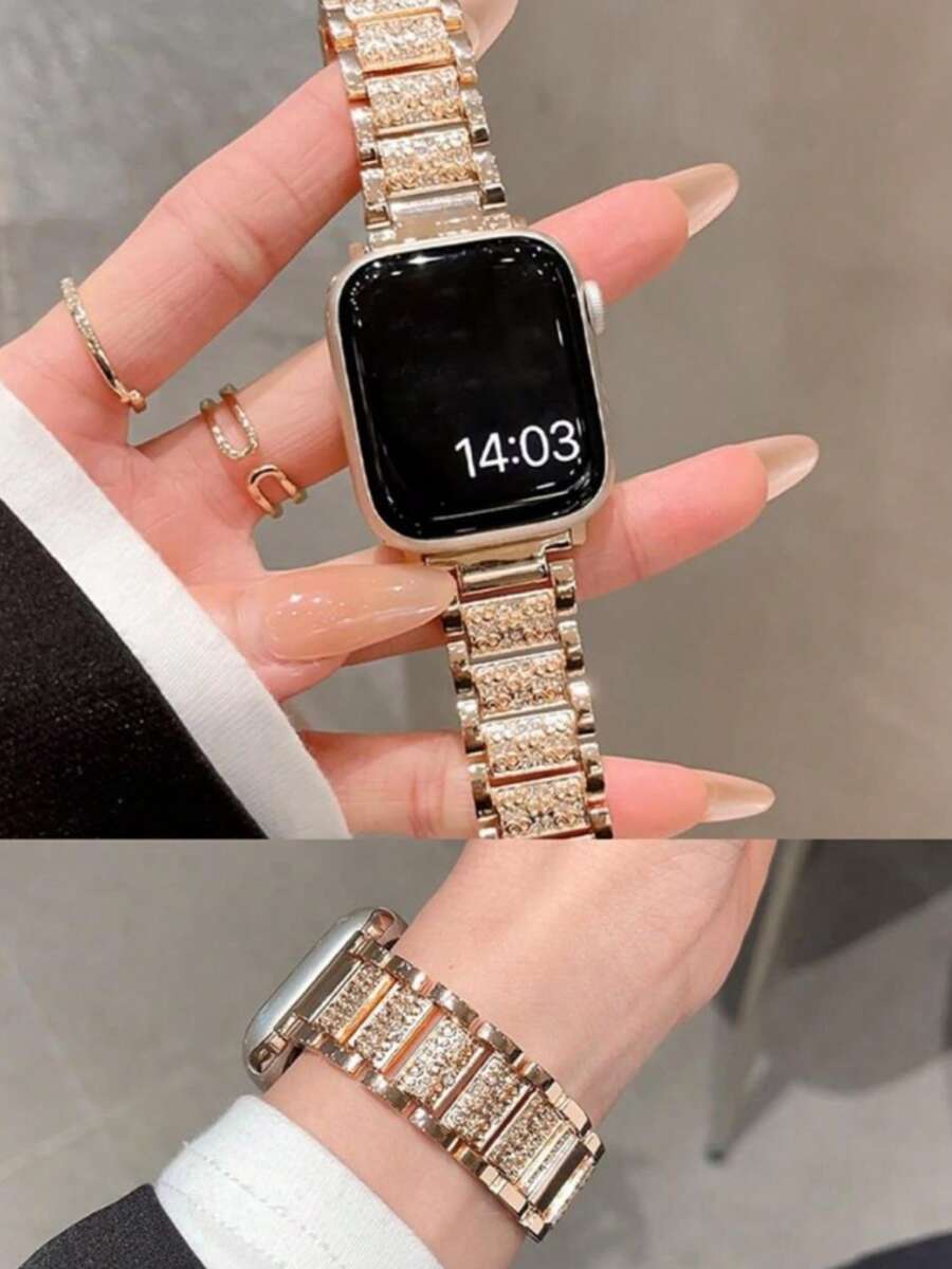 Narukvica za Apple Watch, uniseks, sjajna modna narukvica kompatibilna sa Apple Watch 38mm 40mm 41mm 42mm 45mm 46mm 49mm, Series 10/9/8/7/6/5/4/3/2/1/SE/Ultra, podesiva