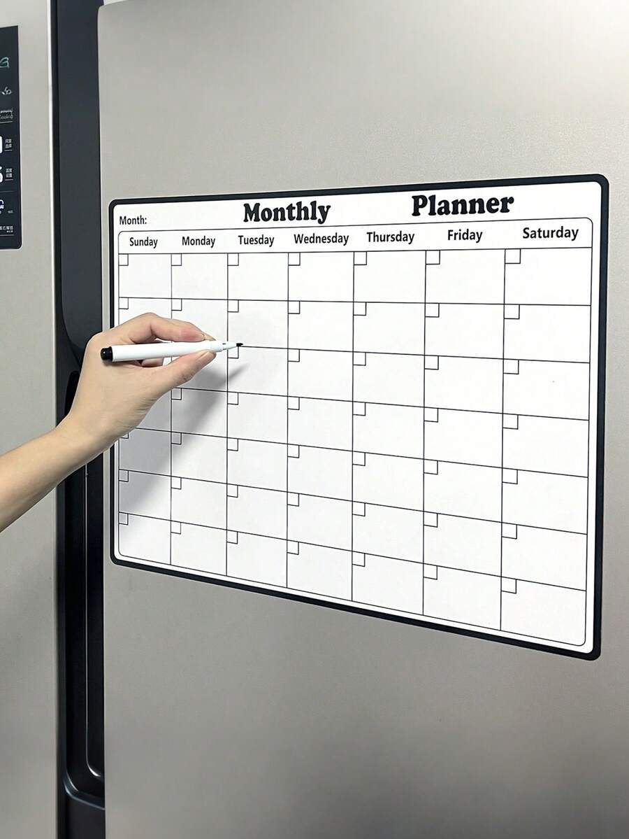 Magnetni kalendar za brisanje, multifunkcionalni mesečni planer