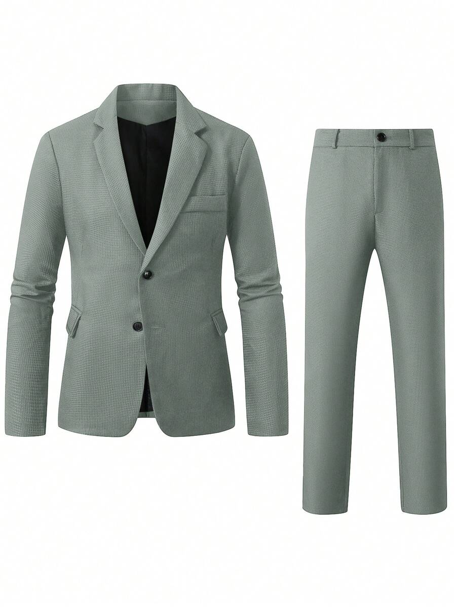 Muški formalni komolet od dva dela sa sako i pantalonama u jednoj boji, slim fit