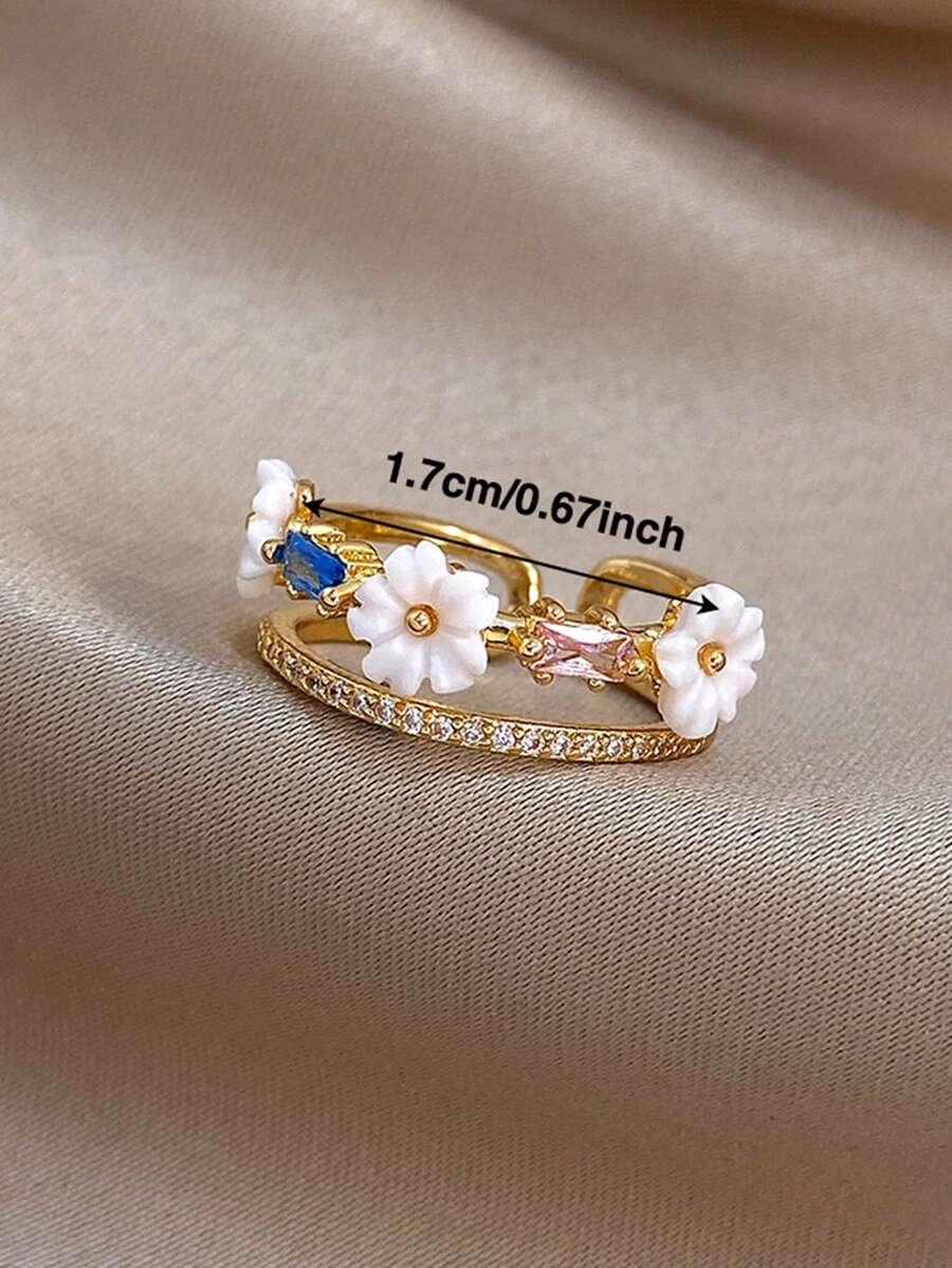 Prsten od 18K pozlaćenog zlata sa vintage dizajnom slatke deteline
