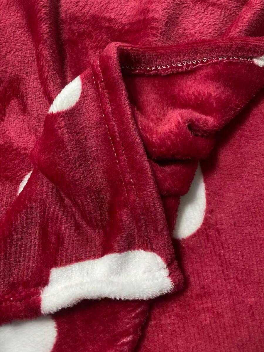 Mekano plišano ćebe sa printom srca, toplo flanelirano ćebe, mekano i udobno