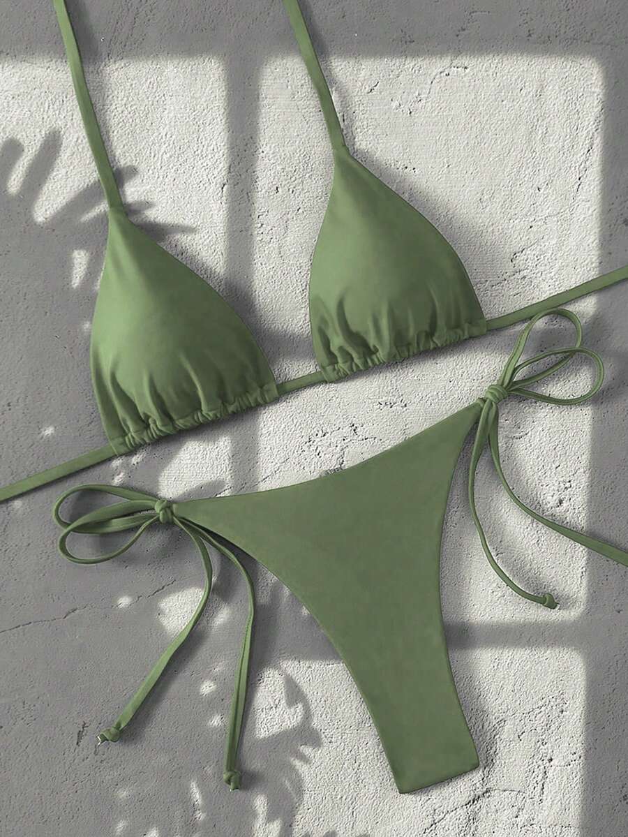 Ženski Bikini Set sa Halter Krojem i Dekoracijom od Kristala