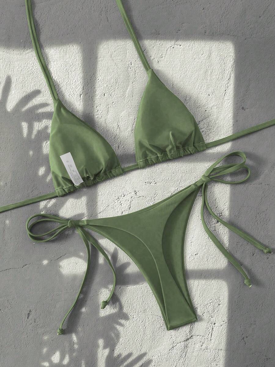 Ženski Bikini Set sa Halter Krojem i Dekoracijom od Kristala