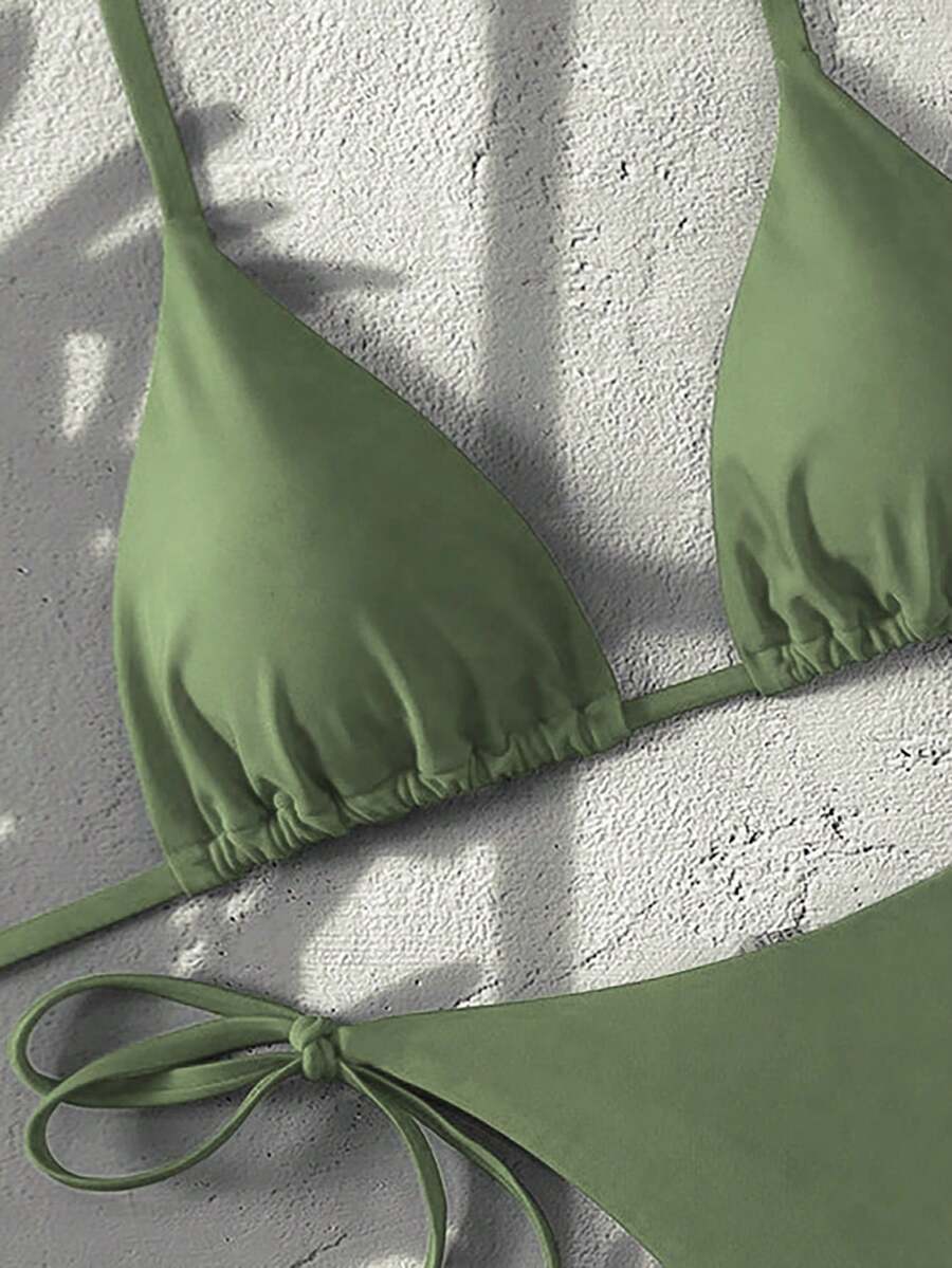 Ženski Bikini Set sa Halter Krojem i Dekoracijom od Kristala