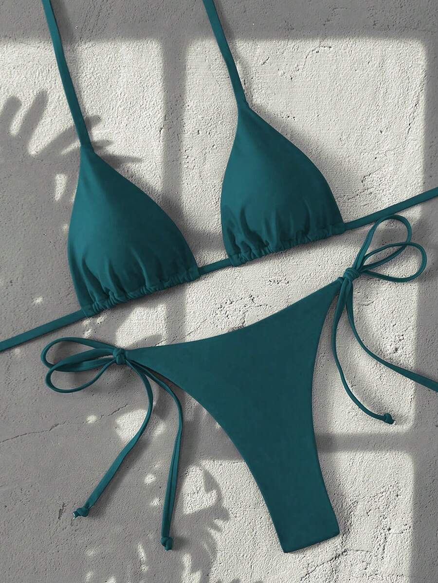 Ženski Bikini Set sa Halter Krojem i Dekoracijom od Kristala