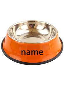 Customizable Stainless Steel Dog & Cat Bowl, Non-Slip Personalized Dog Water Bowl With Name Designs For Identification, Customized Travel And Elevated Dog Bowls, Small Pet Memorial Gift