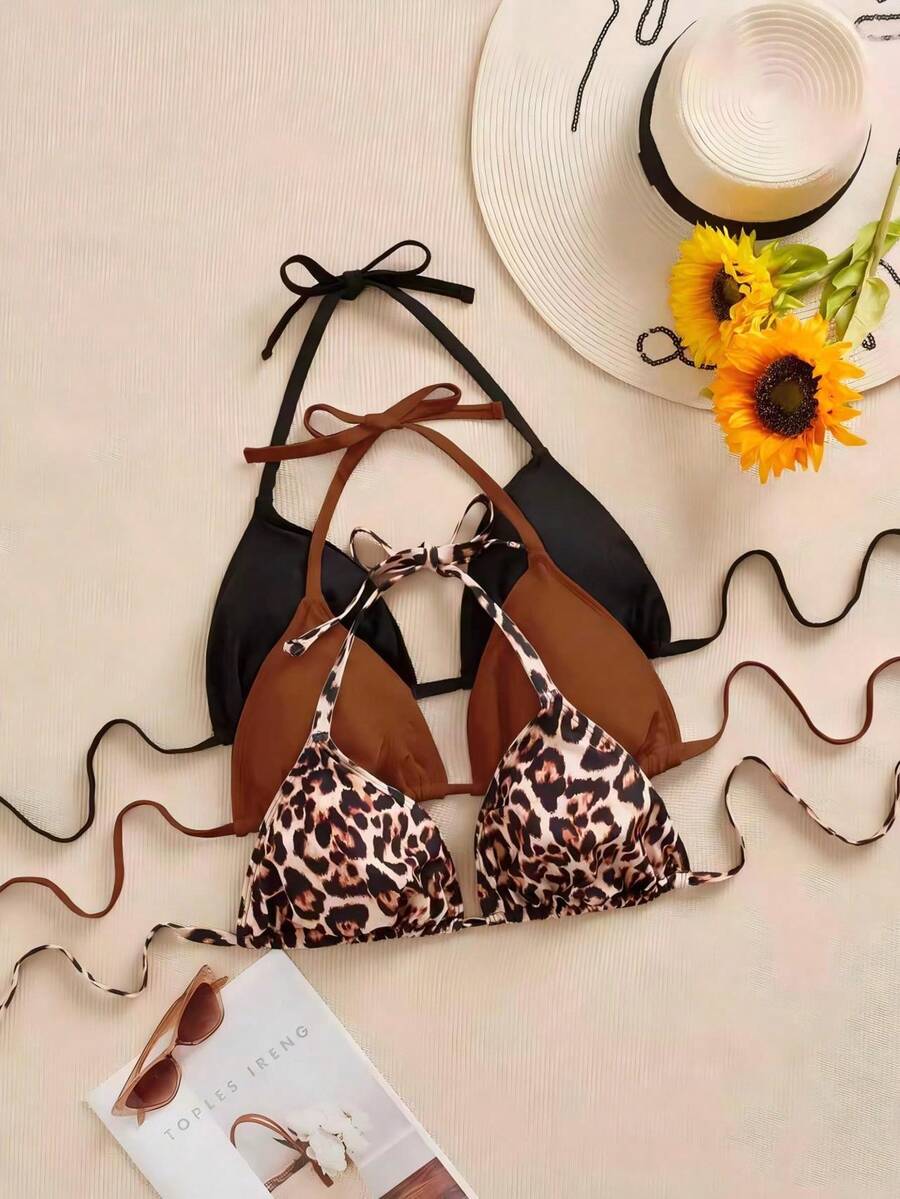 Ženski bikini set od 3 dela plus size,višebojni