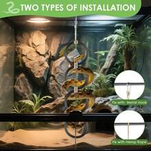 Reptile Climbing Ring, Ball Python Climbing Chain Toy, Glass Container Cage Decor Accessories Suitable For Corn Snake, Hognose Snake, Bearded Dragon, Lizard, Chameleon, Parrot