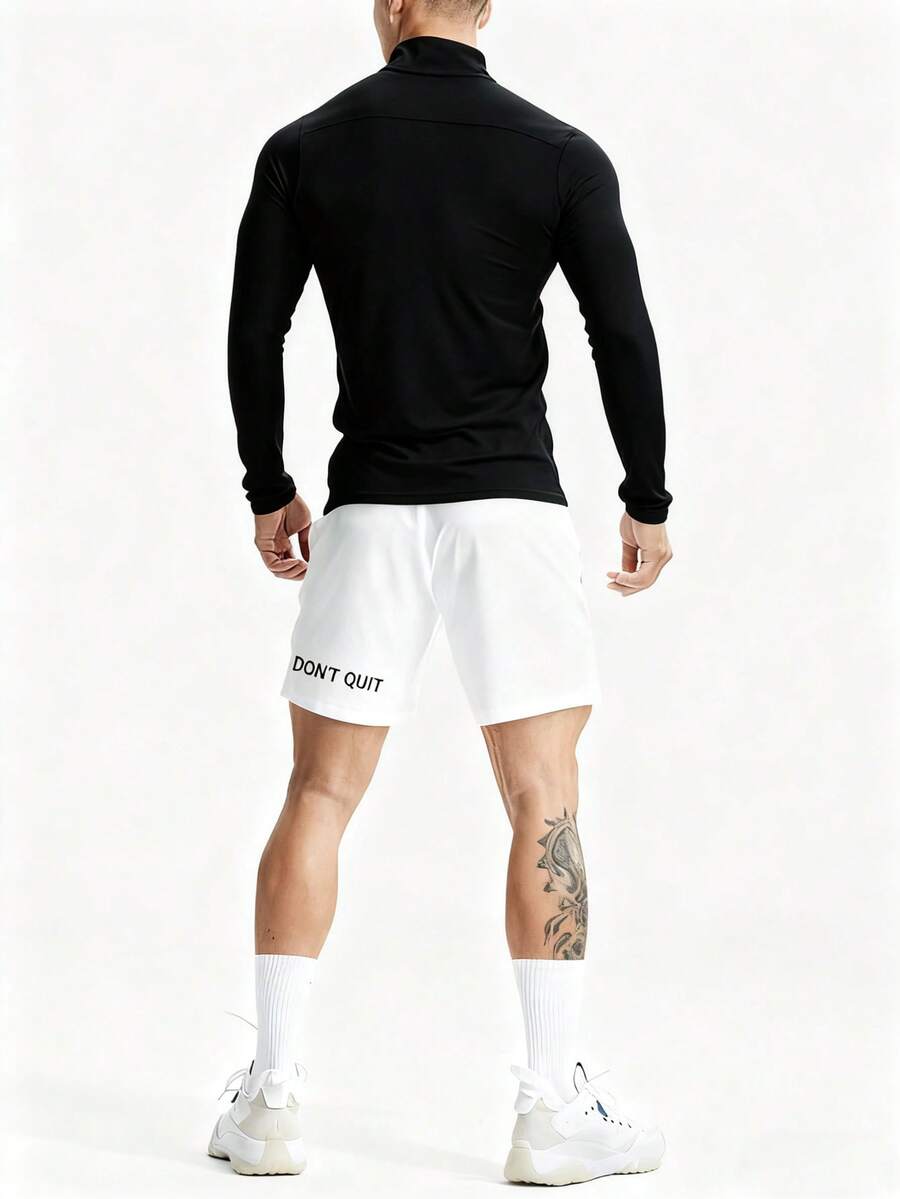 Muška ležerna sportska jakna jednobojna sa podignutom kragnom, slim fit, za teretanu